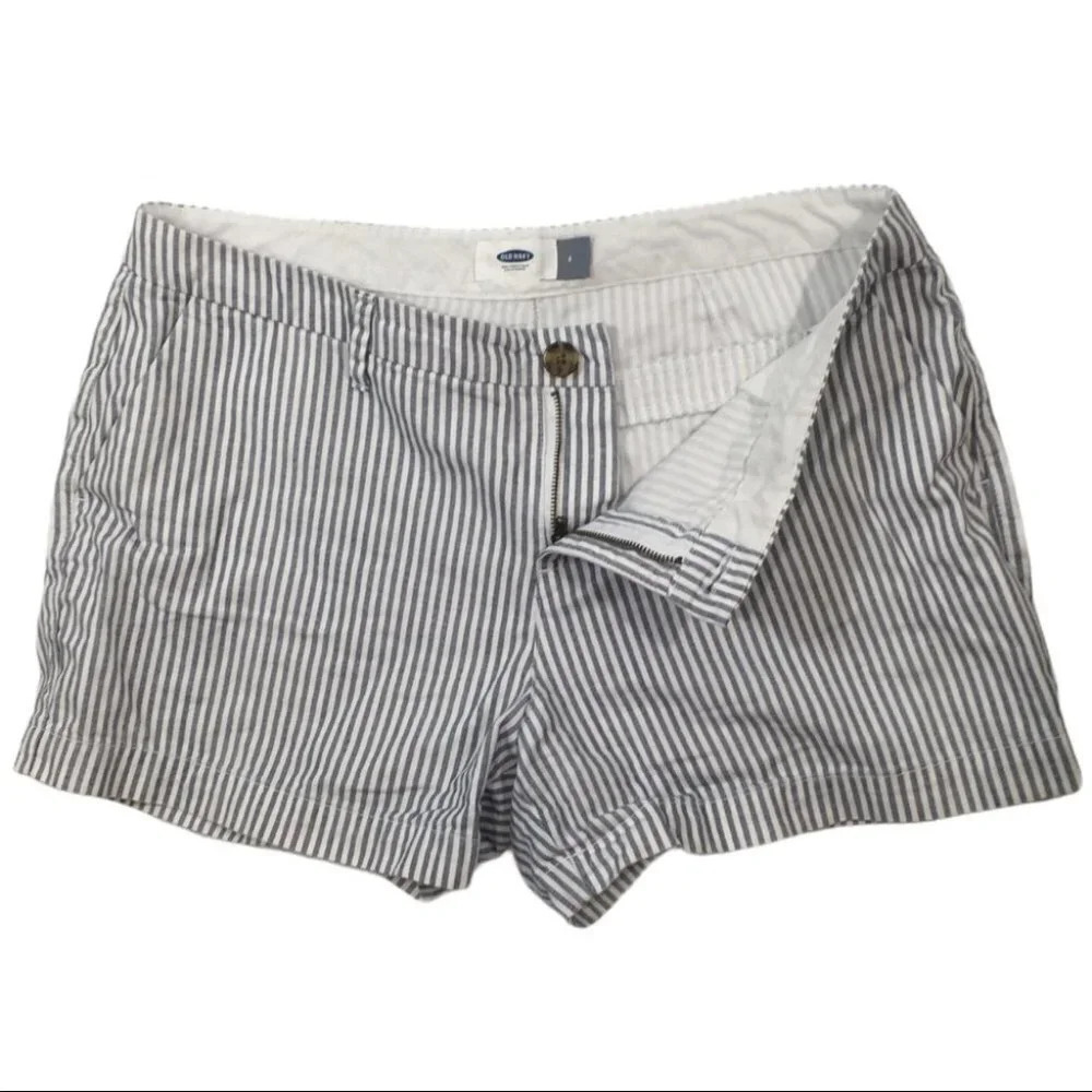 BT134 Old Navy Preppy Seersucker Bermuda Shorts 6